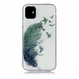 Skal För iPhone 11 Transparent Färgad Fjäder