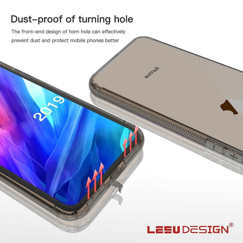 Skal För iPhone 11 Transparenta Leeu Skyddskuddar