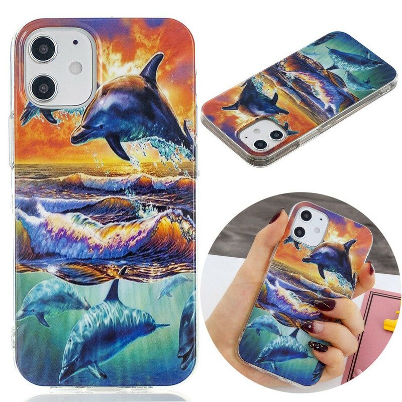 Skal För iPhone 12 Mini Delfiner Går Gratis