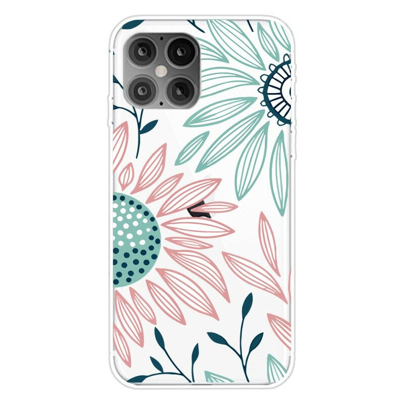 Skal För iPhone 12 Mini Transparent En Blomma