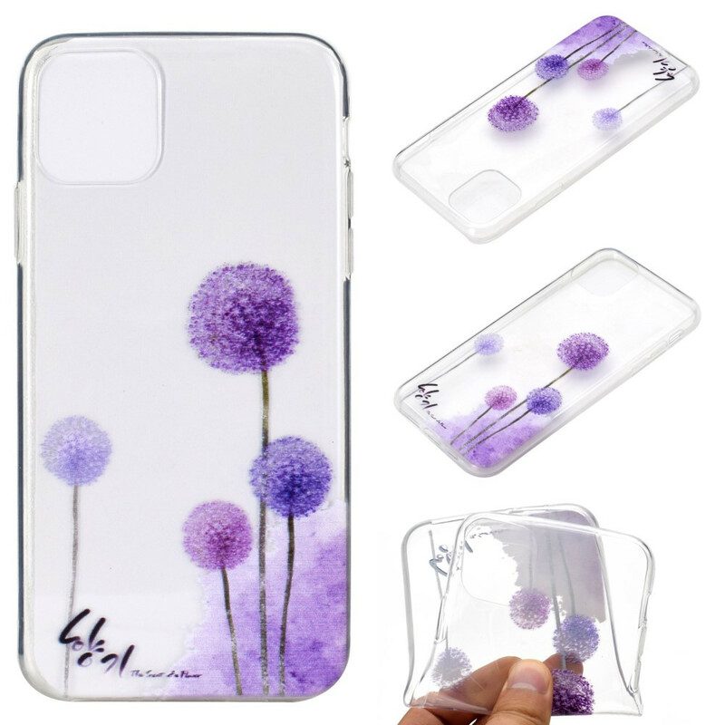 Skal För iPhone 12 Mini Transparenta Färgglada Maskrosor