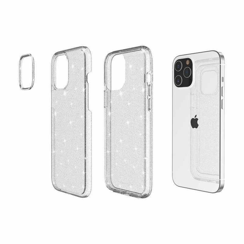 Skal För iPhone 12 Mini Transparenta Paljetter