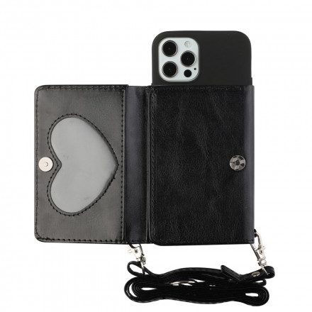 Skal För iPhone 12 / 12 Pro Crossbody-korthållare