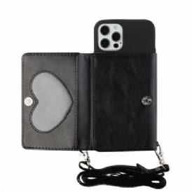 Skal För iPhone 12 / 12 Pro Crossbody-korthållare