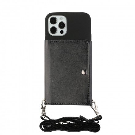 Skal För iPhone 12 / 12 Pro Crossbody-korthållare