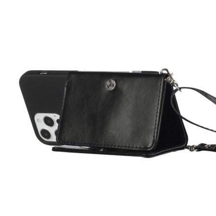 Skal För iPhone 12 / 12 Pro Crossbody-korthållare