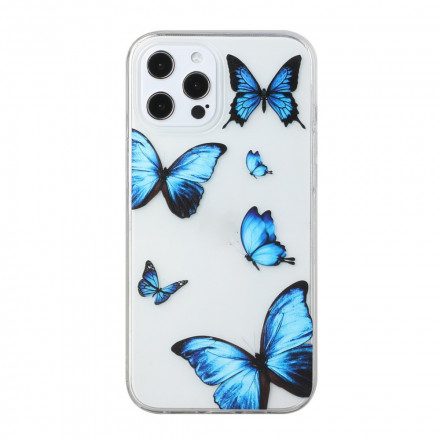 Skal För iPhone 12 / 12 Pro Flight Of Blue Butterflies