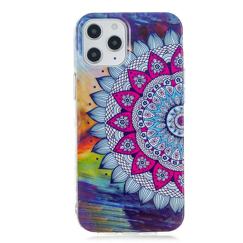 Skal För iPhone 12 Pro Max Fluorescerande Färgglada Mandala