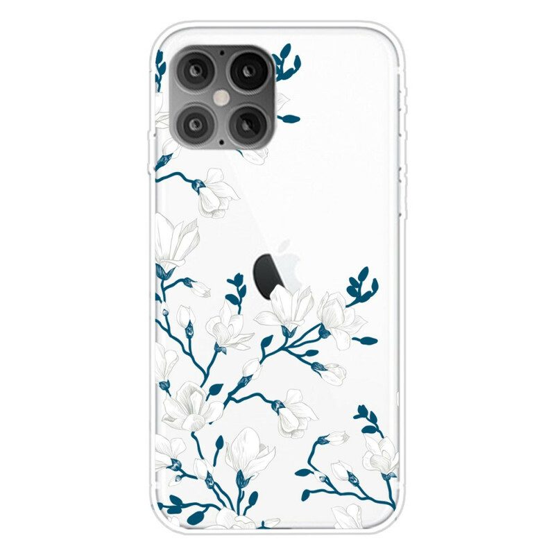 Skal För iPhone 12 Pro Max Vita Blommor