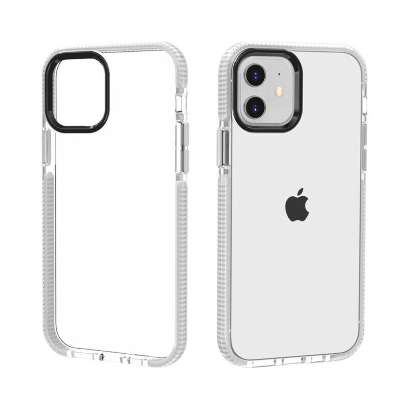 Skal För iPhone 12 / 12 Pro Transparenta Silikonkanter