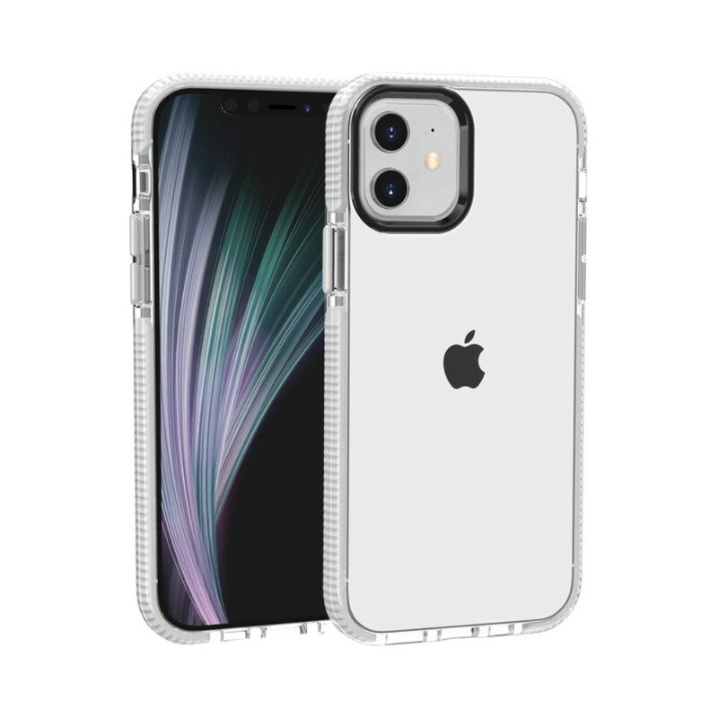 Skal För iPhone 12 / 12 Pro Transparenta Silikonkanter