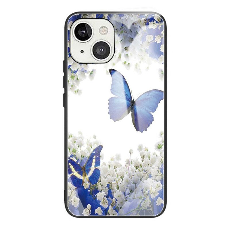 Skal För iPhone 13 Fjärilar I Härdat Glas