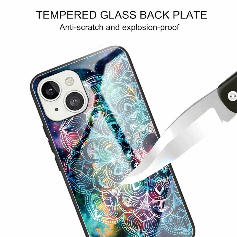 Skal För iPhone 13 Härdat Glas Mandala