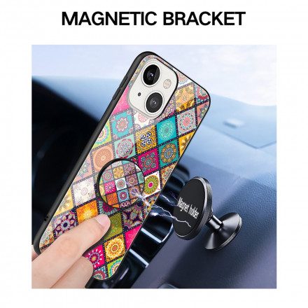Skal För iPhone 13 Magnetisk Patchworkhållare
