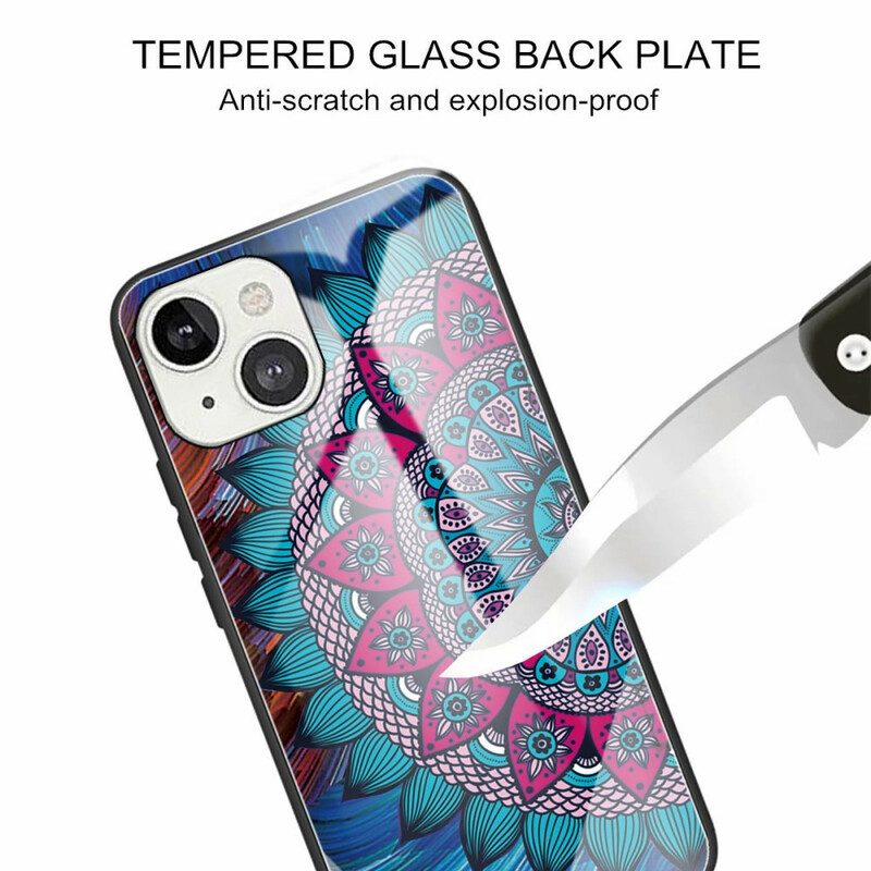 Skal För iPhone 13 Mandala I Härdat Glas