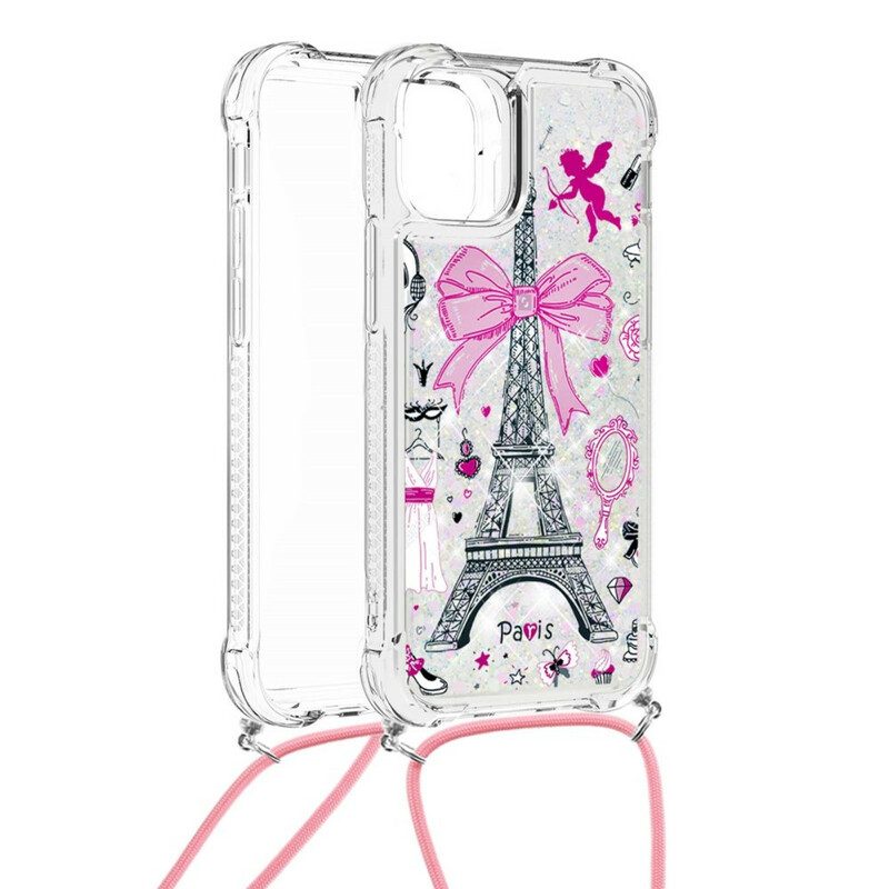 Skal För iPhone 13 Med Snodd Med Eiffeltornets Sladd