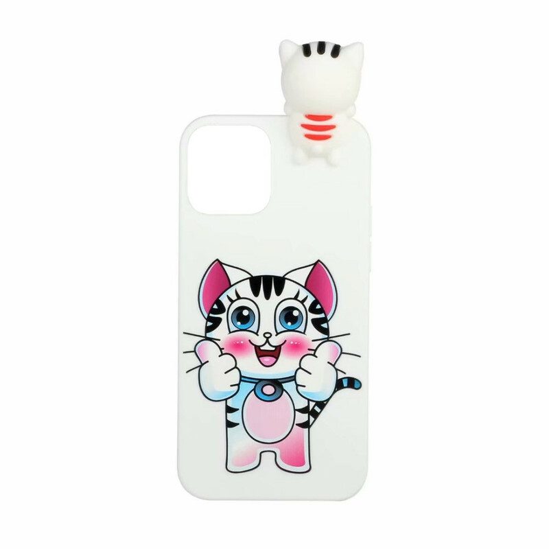 Skal För iPhone 13 Mini 3d Cat Fun