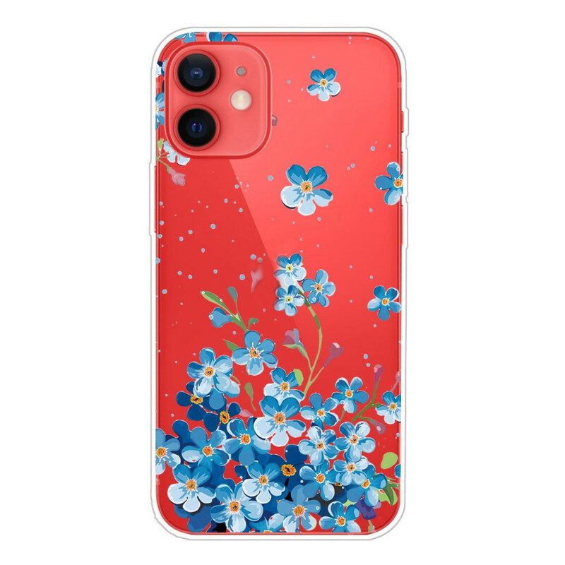 Skal För iPhone 13 Mini Bukett Blå Blommor