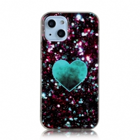 Skal För iPhone 13 Mini Glittermarmor