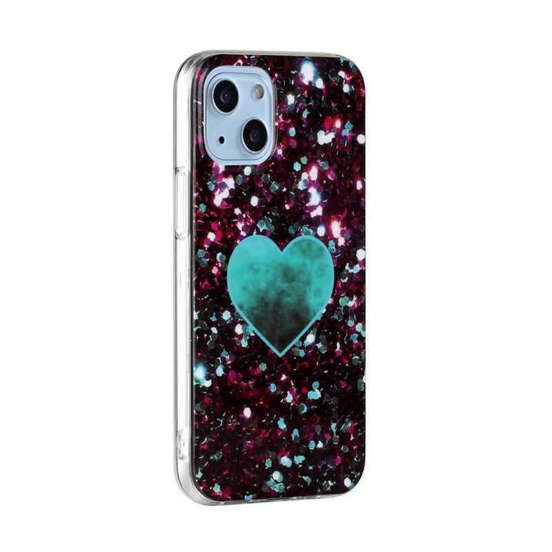 Skal För iPhone 13 Mini Glittermarmor