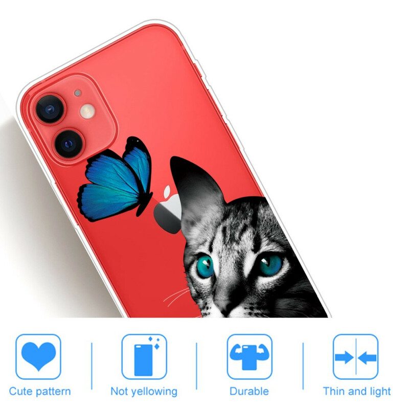 Skal För iPhone 13 Mini Katt Och Fjäril