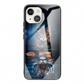 Skal För iPhone 13 Mini Min Tiger Härdat Glas