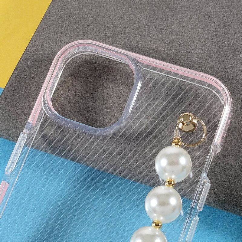 Skal För iPhone 13 Mini Pärlor I Silikonarmband