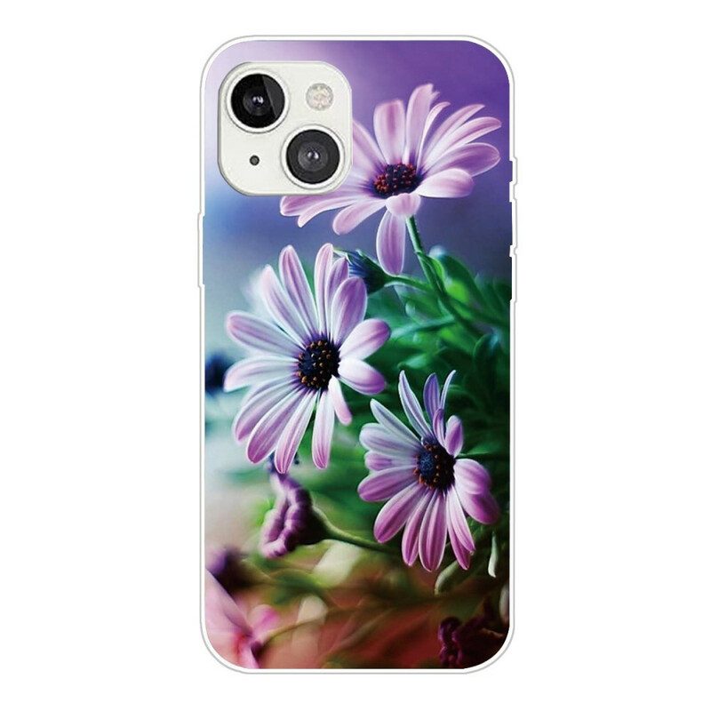 Skal För iPhone 13 Mini Realistiska Blommor