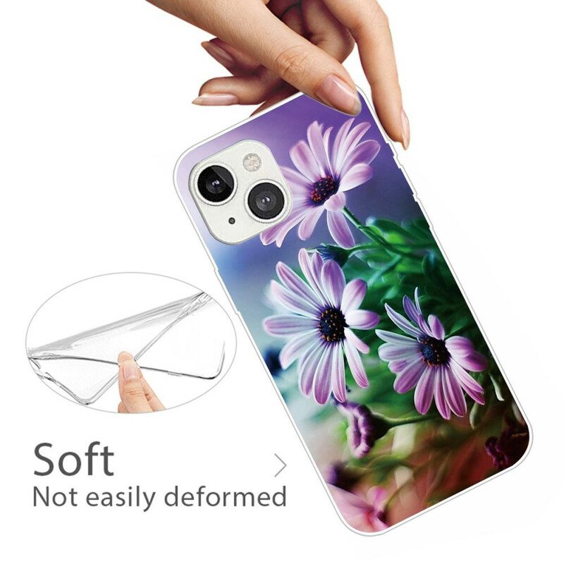 Skal För iPhone 13 Mini Realistiska Blommor