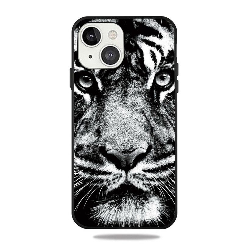 Skal För iPhone 13 Mini Svartvit Tiger