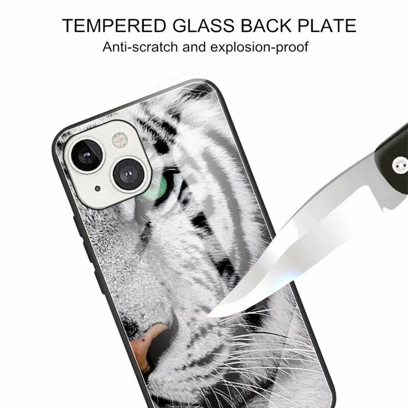 Skal För iPhone 13 Mini Tiger Härdat Glas