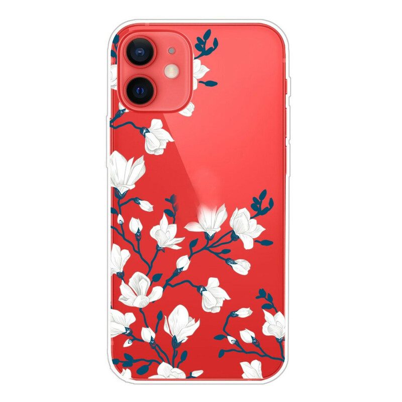 Skal För iPhone 13 Mini Vita Blommor