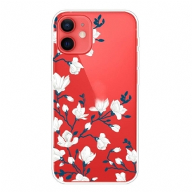 Skal För iPhone 13 Mini Vita Blommor