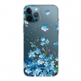 Skal För iPhone 13 Pro Bukett Blå Blommor