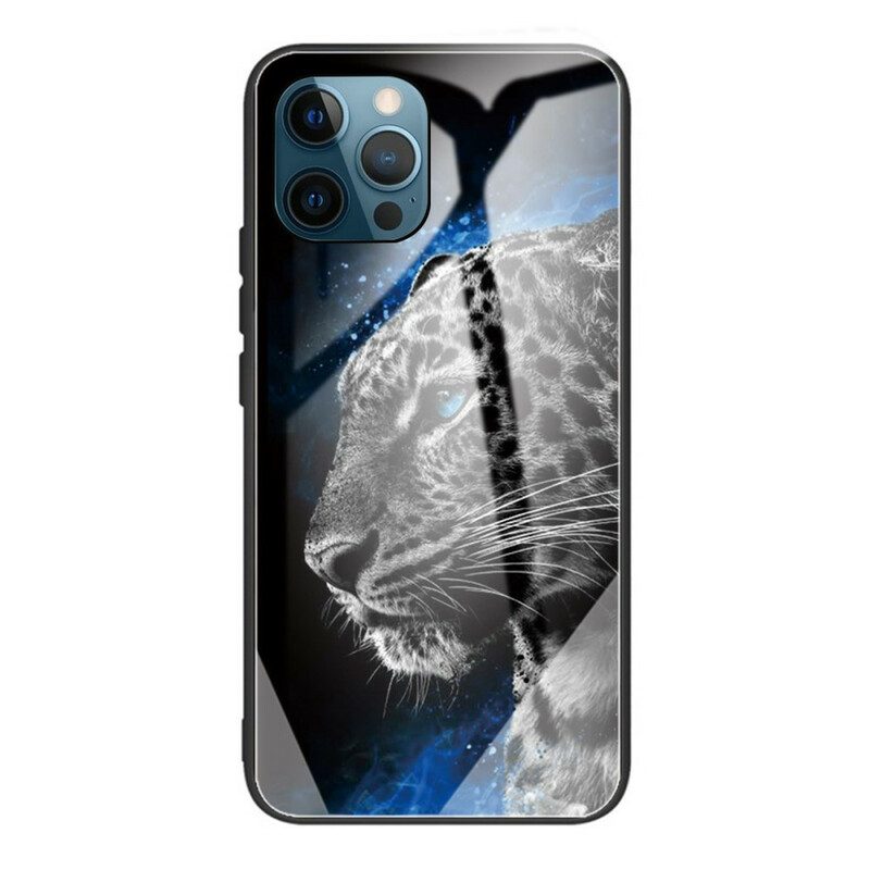 Skal För iPhone 13 Pro Feline Face Härdat Glas