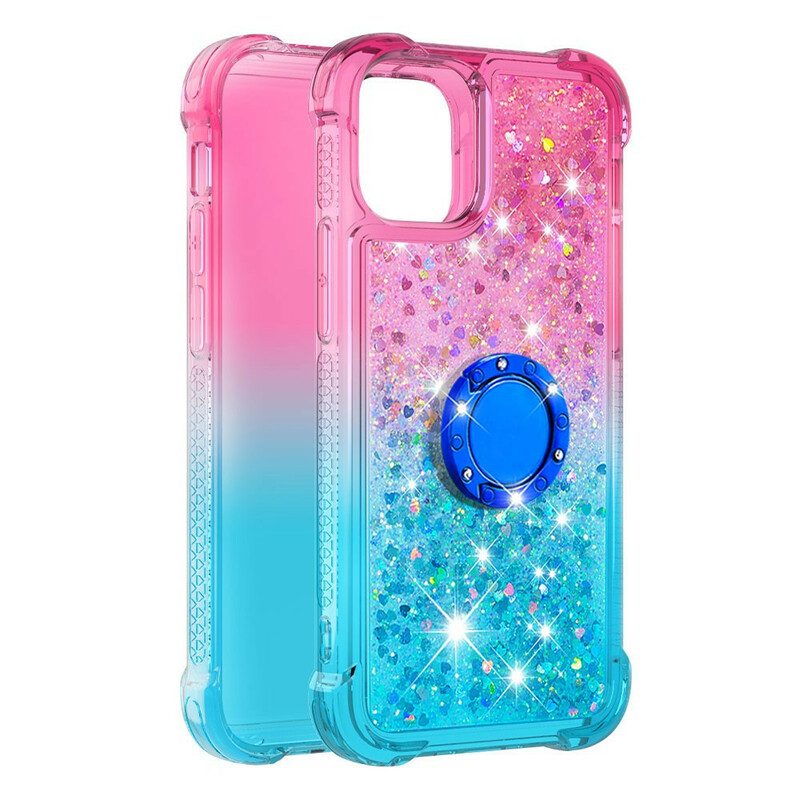 Skal För iPhone 13 Pro Glitterring-stöd