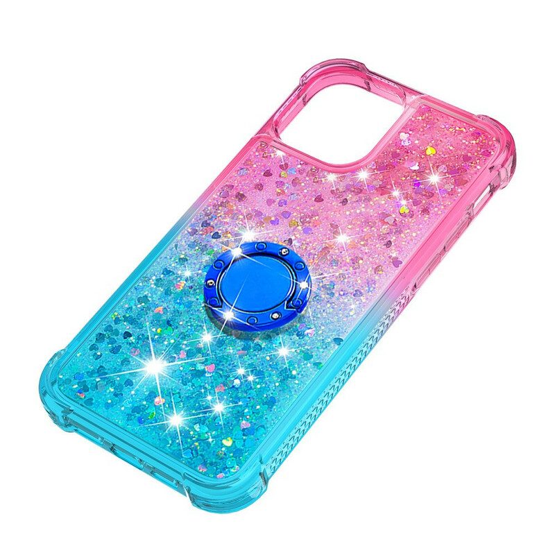 Skal För iPhone 13 Pro Glitterring-stöd