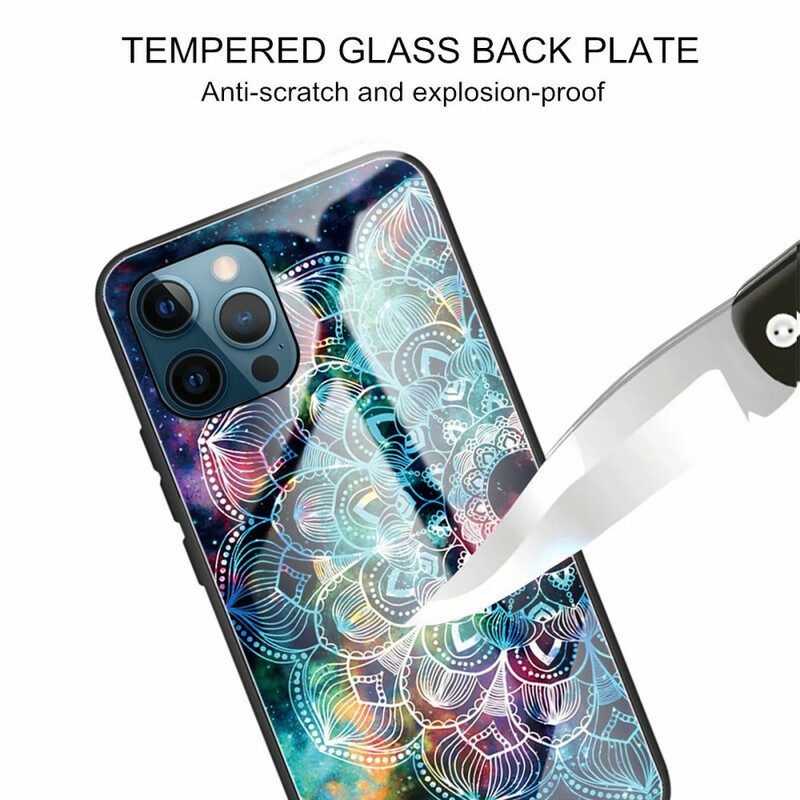 Skal För iPhone 13 Pro Härdat Glas Mandala