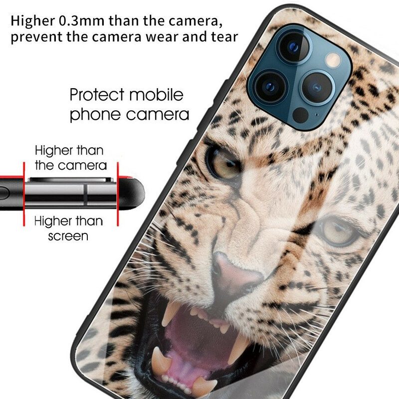 Skal För iPhone 13 Pro Leopardhärdat Glas