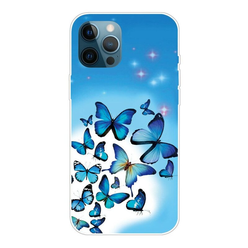 Skal För iPhone 13 Pro Max Blå Fjärilar