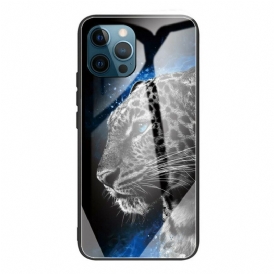 Skal För iPhone 13 Pro Max Feline Face Härdat Glas