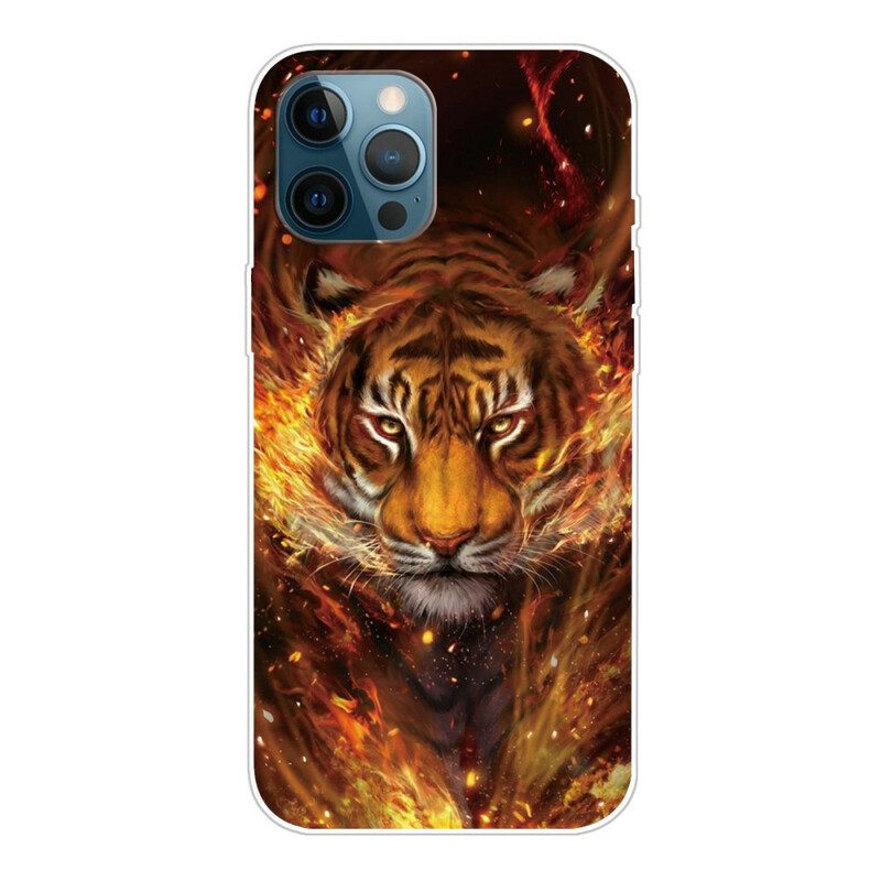 Skal För iPhone 13 Pro Max Flexibel Tiger