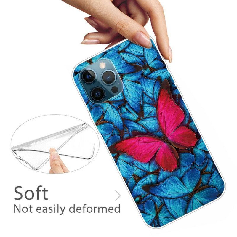 Skal För iPhone 13 Pro Max Flexibla Fjärilar