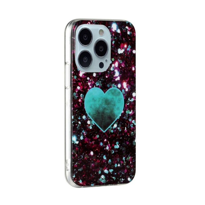 Skal För iPhone 13 Pro Max Glittermarmor