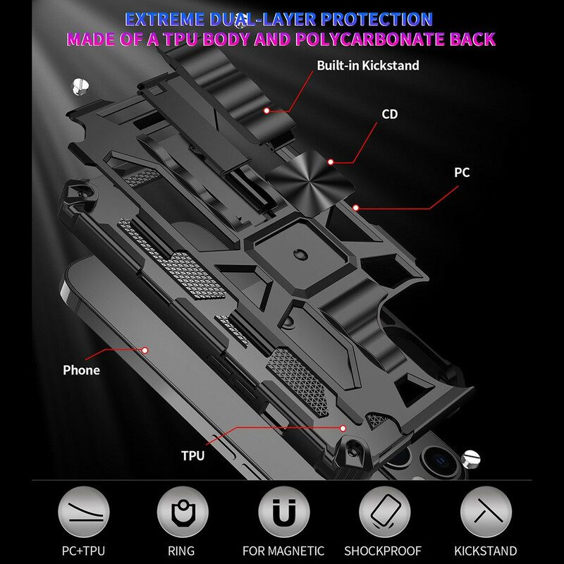 Skal För iPhone 13 Pro Max Militärt Resistent Avtagbar