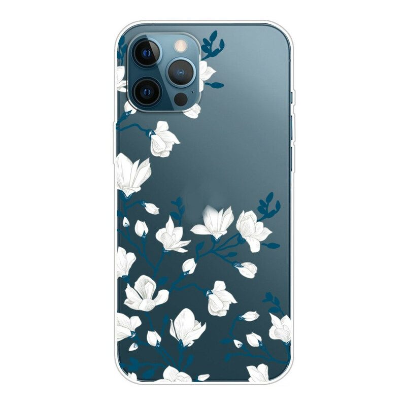 Skal För iPhone 13 Pro Max Vita Blommor