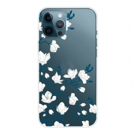 Skal För iPhone 13 Pro Max Vita Blommor