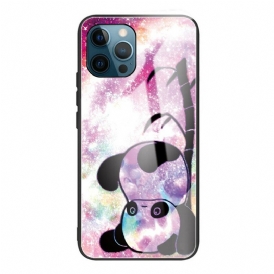Skal För iPhone 13 Pro Panda Och Bambu Härdat Glas