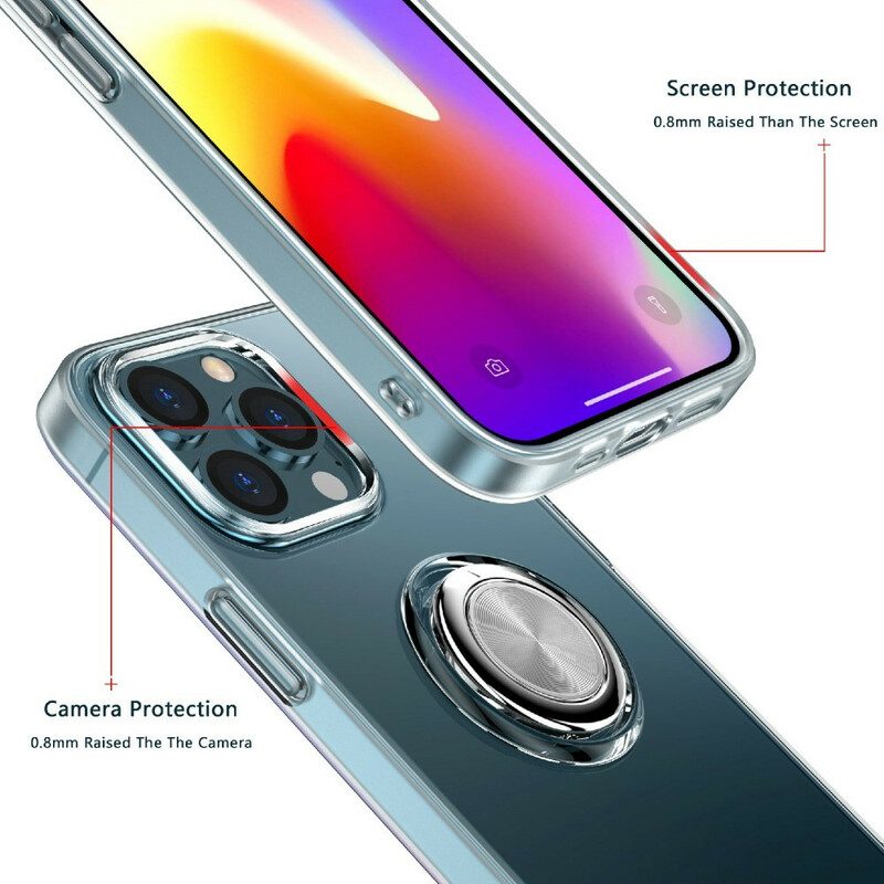 Skal För iPhone 13 Pro Transparent Med Ring-support