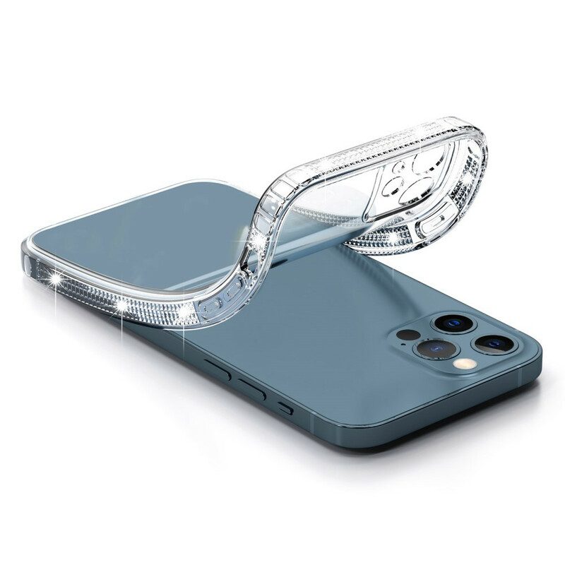 Skal För iPhone 13 Pro Transparenta Diamantkanter